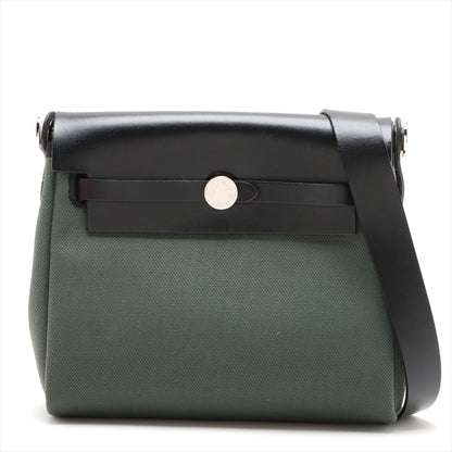 Herbag Mini Vache Hunter couro Crossbody Green 