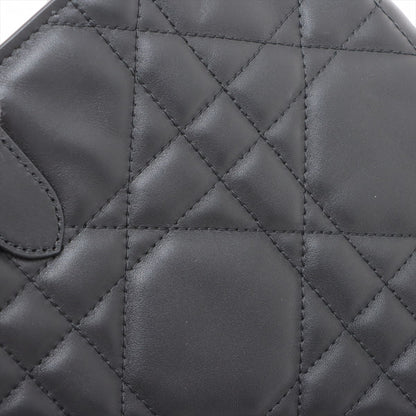 Toujours Large Calfskin Leather Lucky Star Macrocannage 2-Way Handtasche Schwarz 