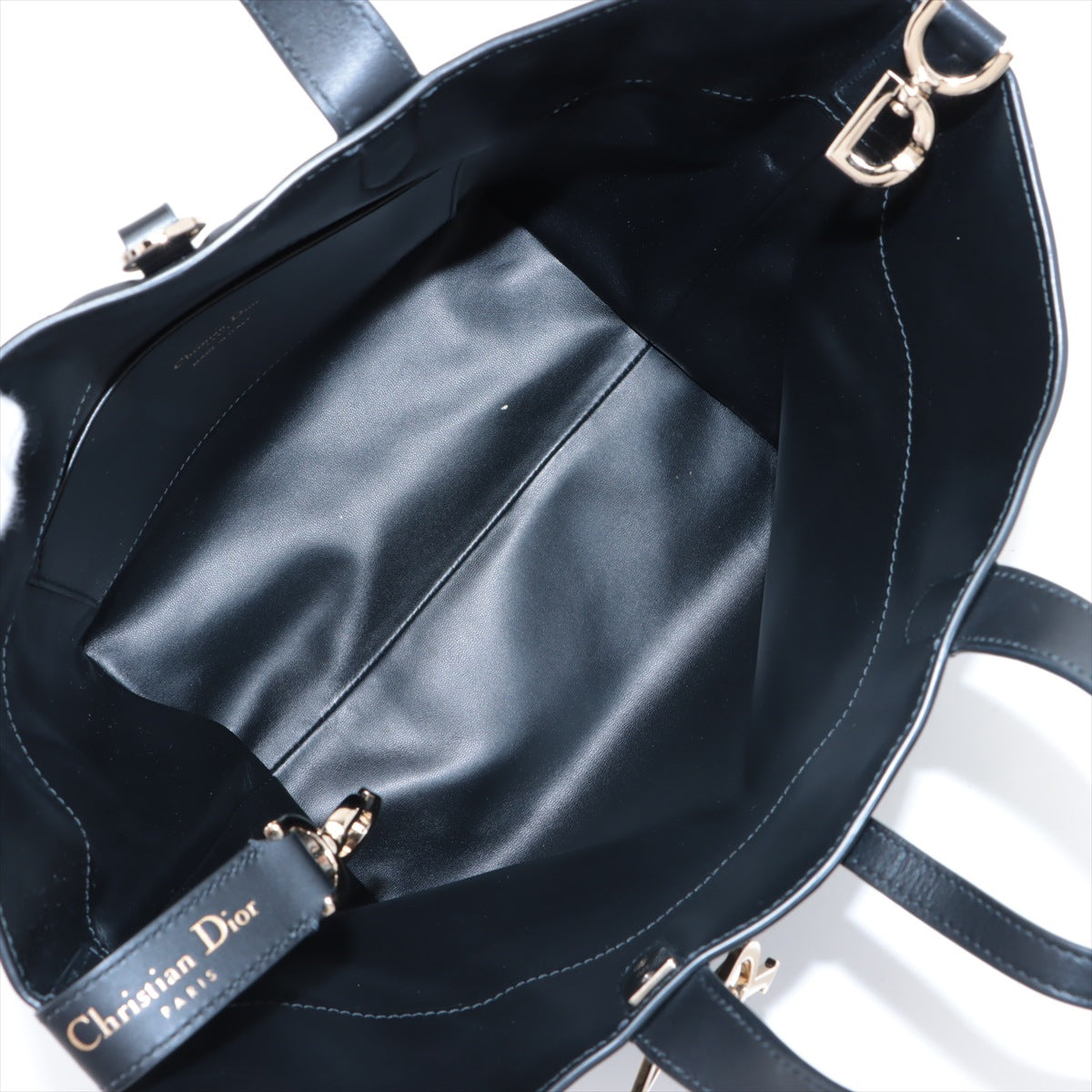 Toujours Large Calfskin Leather Lucky Star Macrocannage 2-Way Handtasche Schwarz 