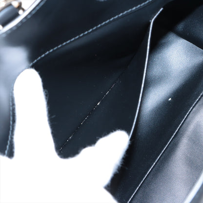 Toujours Large Calfskin Leather Lucky Star Macrocannage 2-Way Handtasche Schwarz 