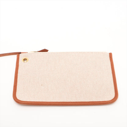 Herbag PM Twill Ash & Vache Hunter Leather & Canvas Zip Top-handle Handtasche Beige 