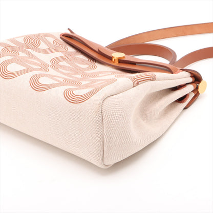 Herbag PM Twill Ash & Vache Hunter Leather & Canvas Zip Top-handle Handtasche Beige 