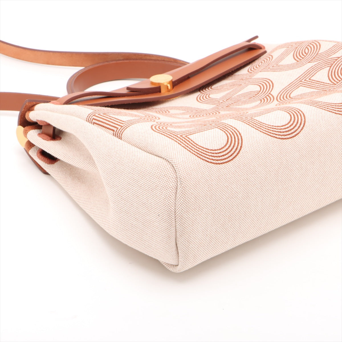 Herbag PM Twill Ash & Vache Hunter Leather & Canvas Zip Top-handle Handtasche Beige 