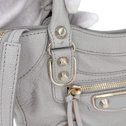 Second hand Balenciaga City Leather Handbag Silver - Tabita Bags