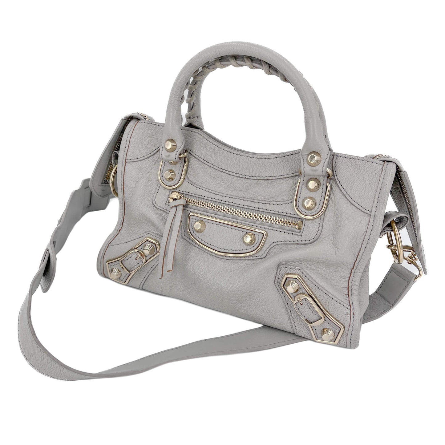 Second hand Balenciaga City Leather Handbag Silver - Tabita Bags