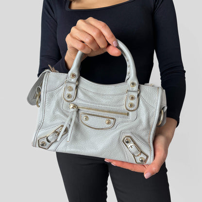 Second hand Balenciaga City Leather Handbag Silver - Tabita Bags