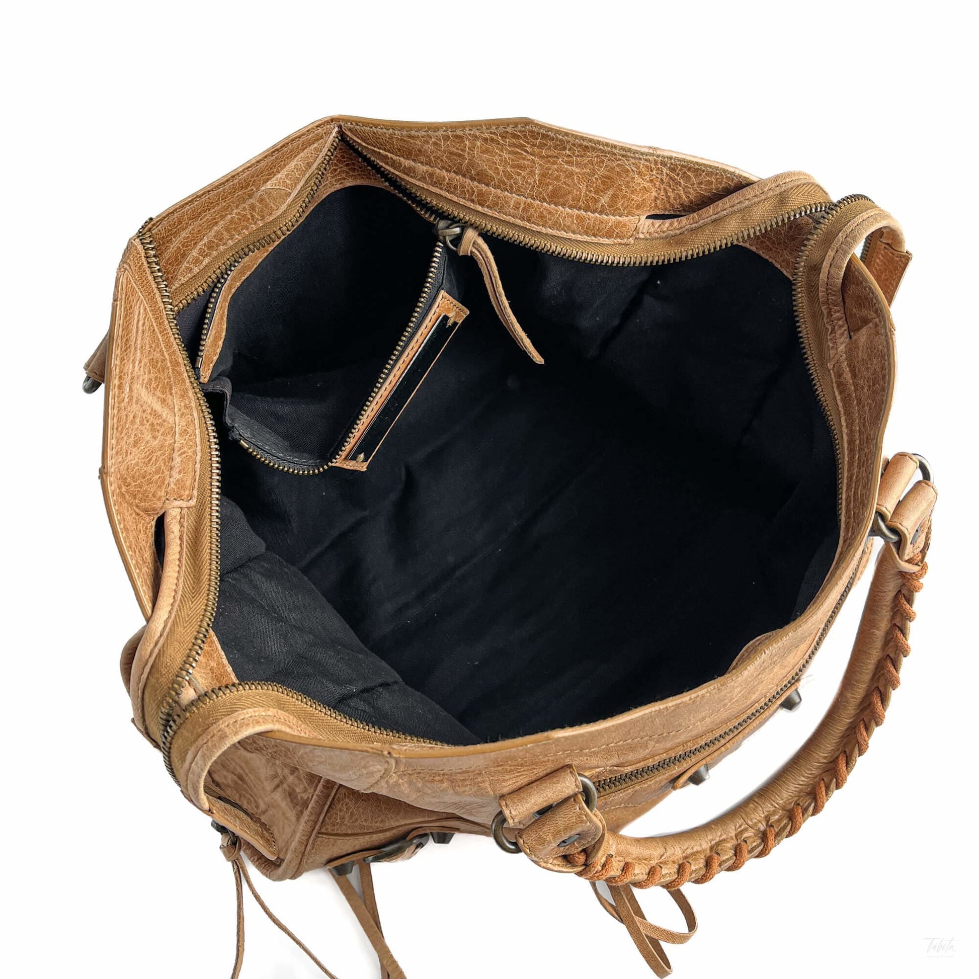 Second hand Balenciaga City Leather Shoulder Bag Beige - Tabita Bags