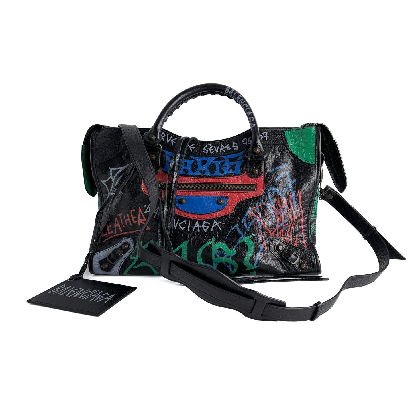 Second hand Balenciaga City Leather Shoulder Bag Black - Tabita Bags