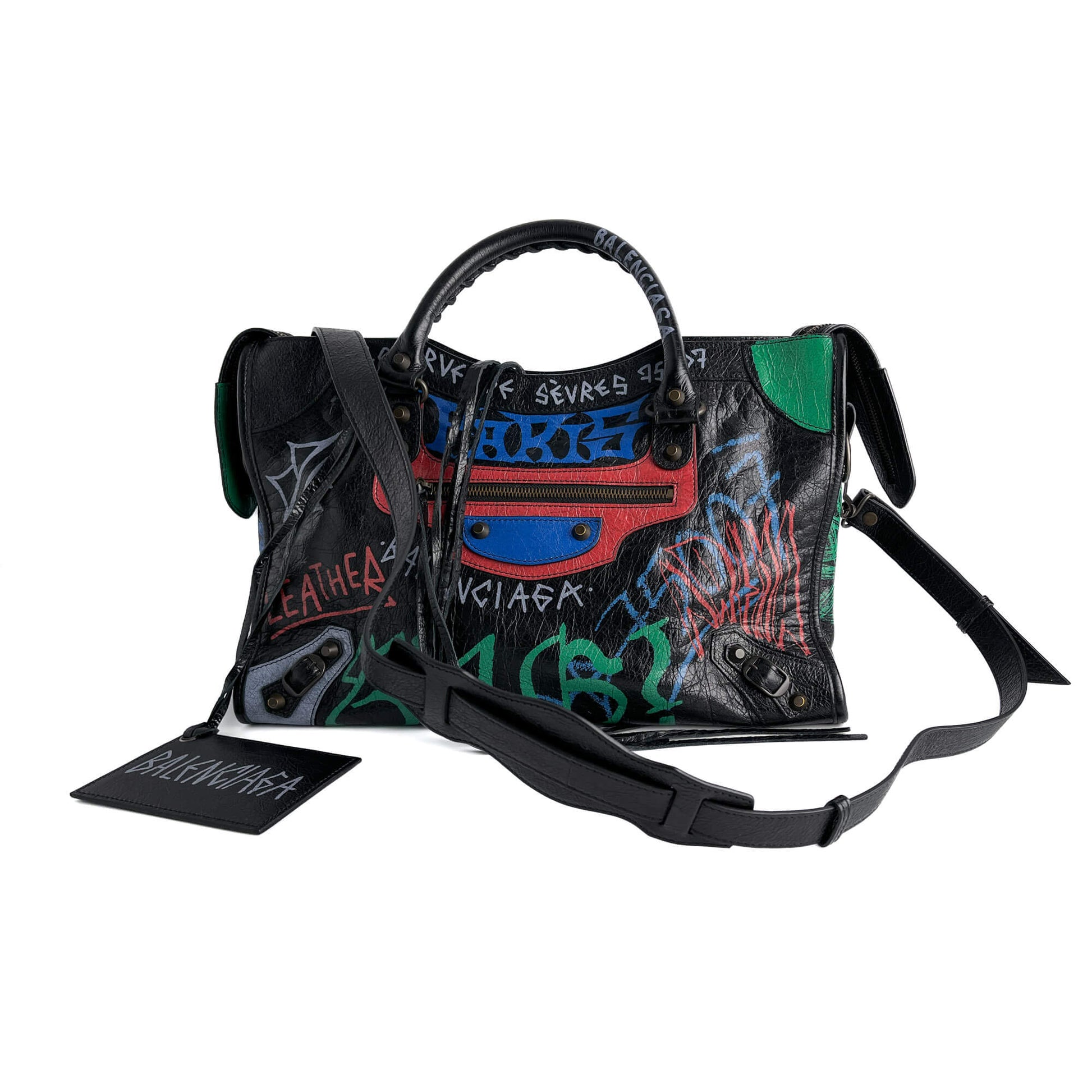 Second hand Balenciaga City Leather Shoulder Bag Black - Tabita Bags