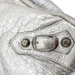 Second hand Balenciaga City Medium Leather 2-Ways Bag metallic silver - Tabita Bags