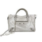 Second hand Balenciaga City Medium Leather 2-Ways Bag metallic silver - Tabita Bags