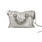 Second hand Balenciaga City Medium Leather 2-Ways Bag metallic silver - Tabita Bags