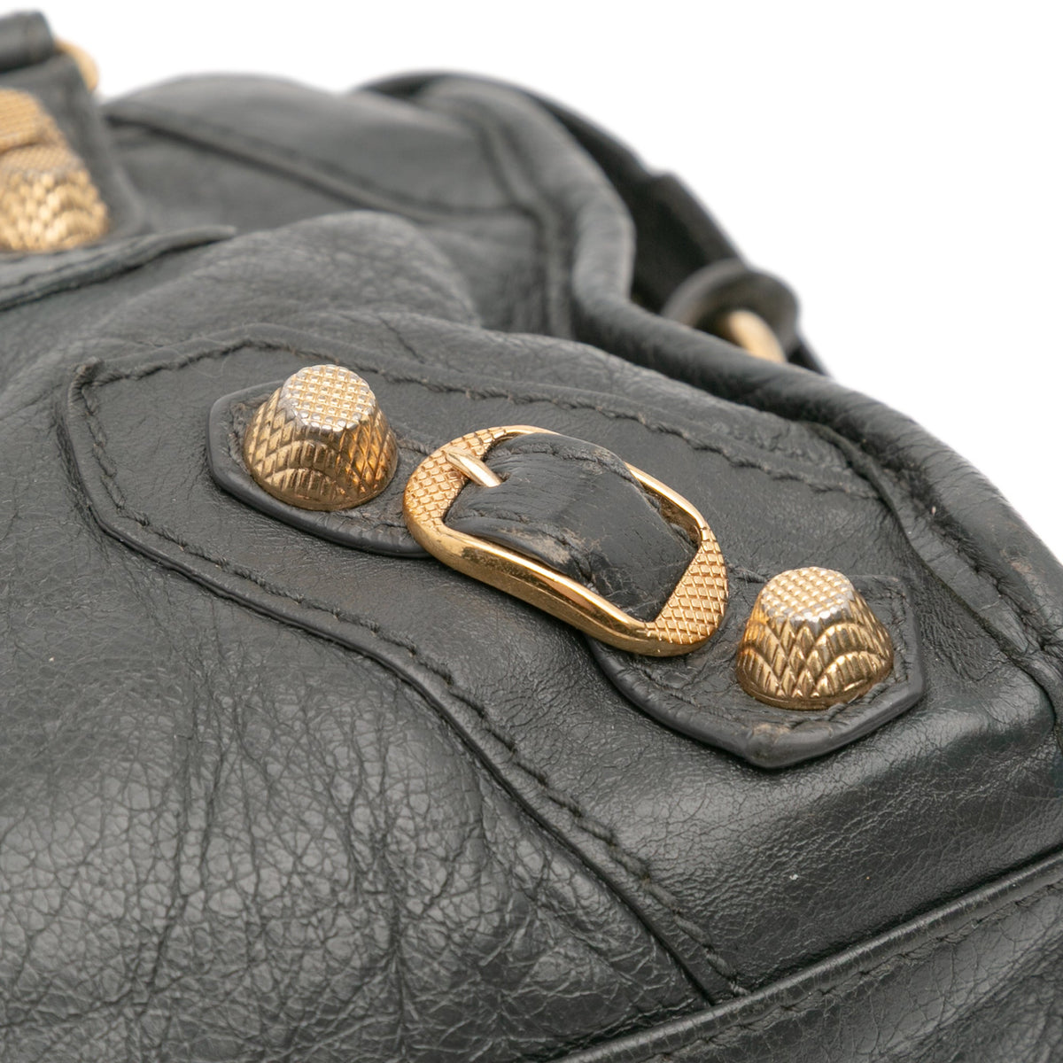 Second hand Balenciaga City Mini Leather Handbag Grey - Tabita Bags