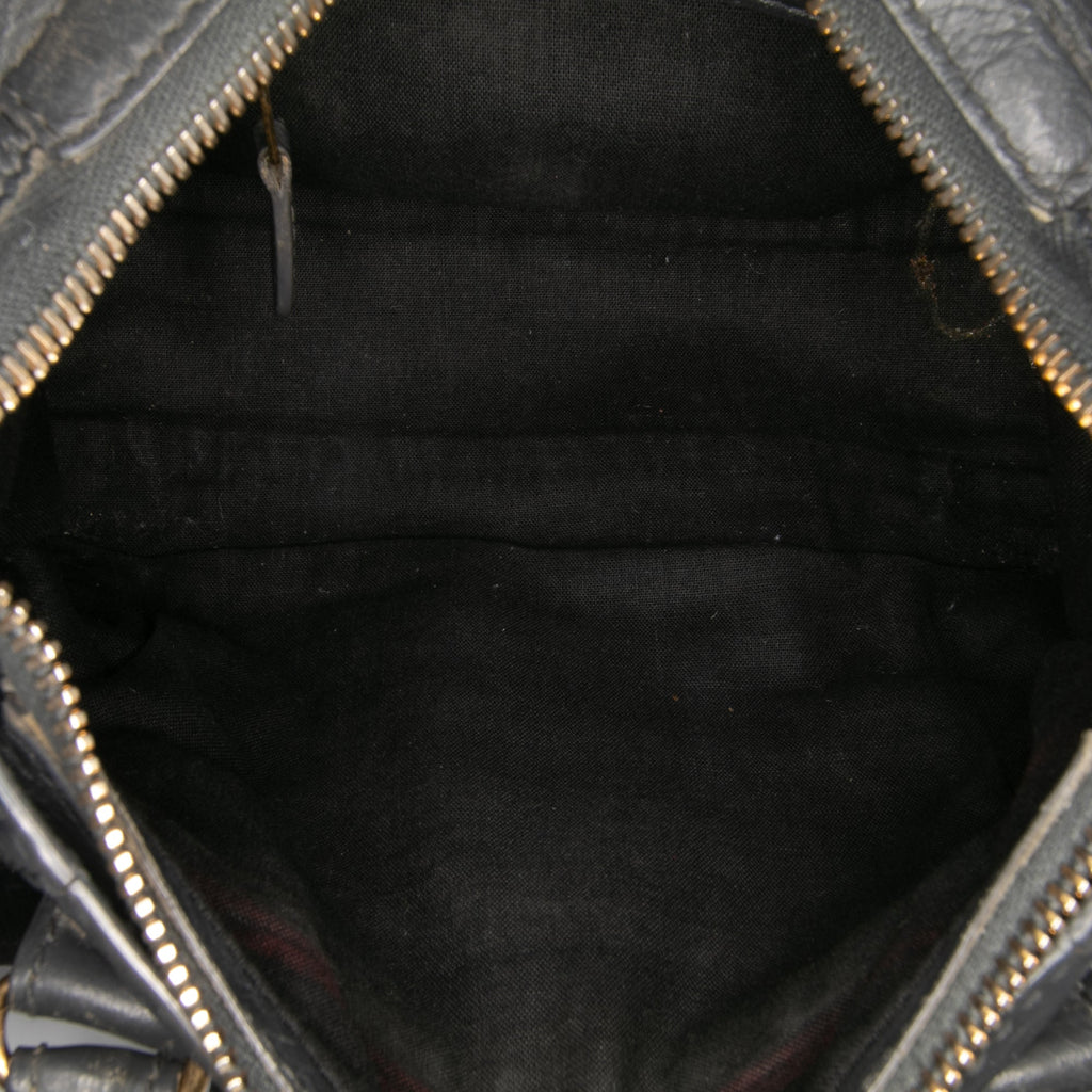 Second hand Balenciaga City Mini Leather Handbag Grey - Tabita Bags