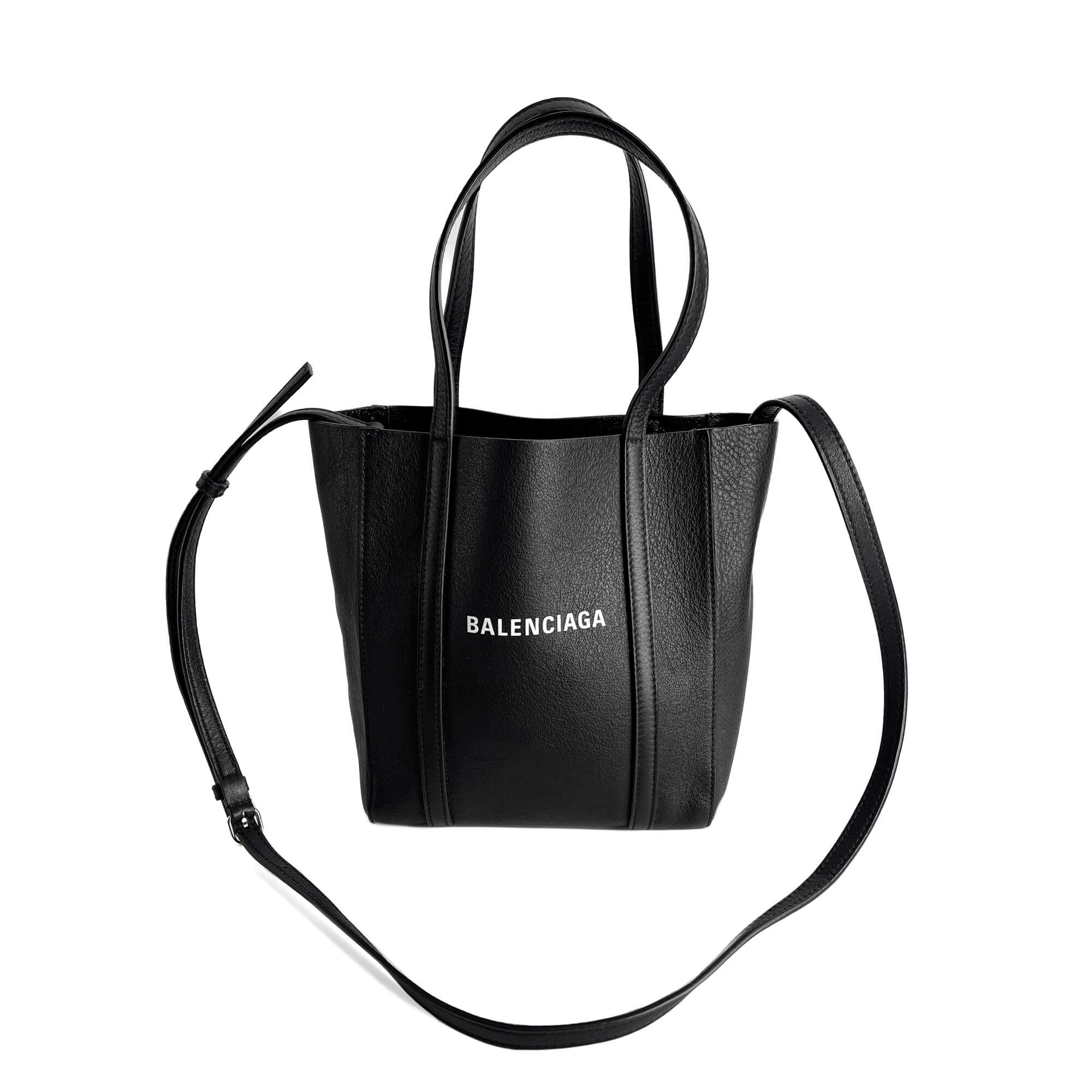 Balenciaga Everyday XXS Leather Tote Crossbody Black - Tabita Bags