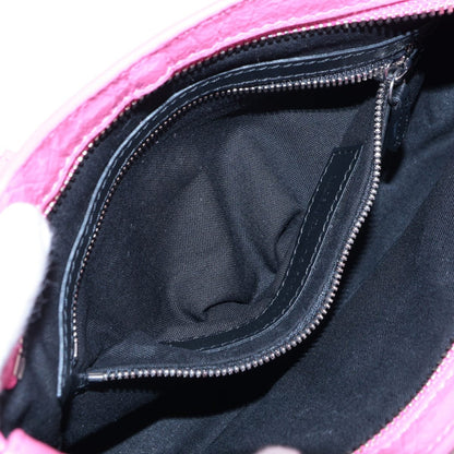 Second hand Balenciaga Le Cagole Mini Lambskin Leather Satchel Shoulder Bag Pink - Tabita Bags