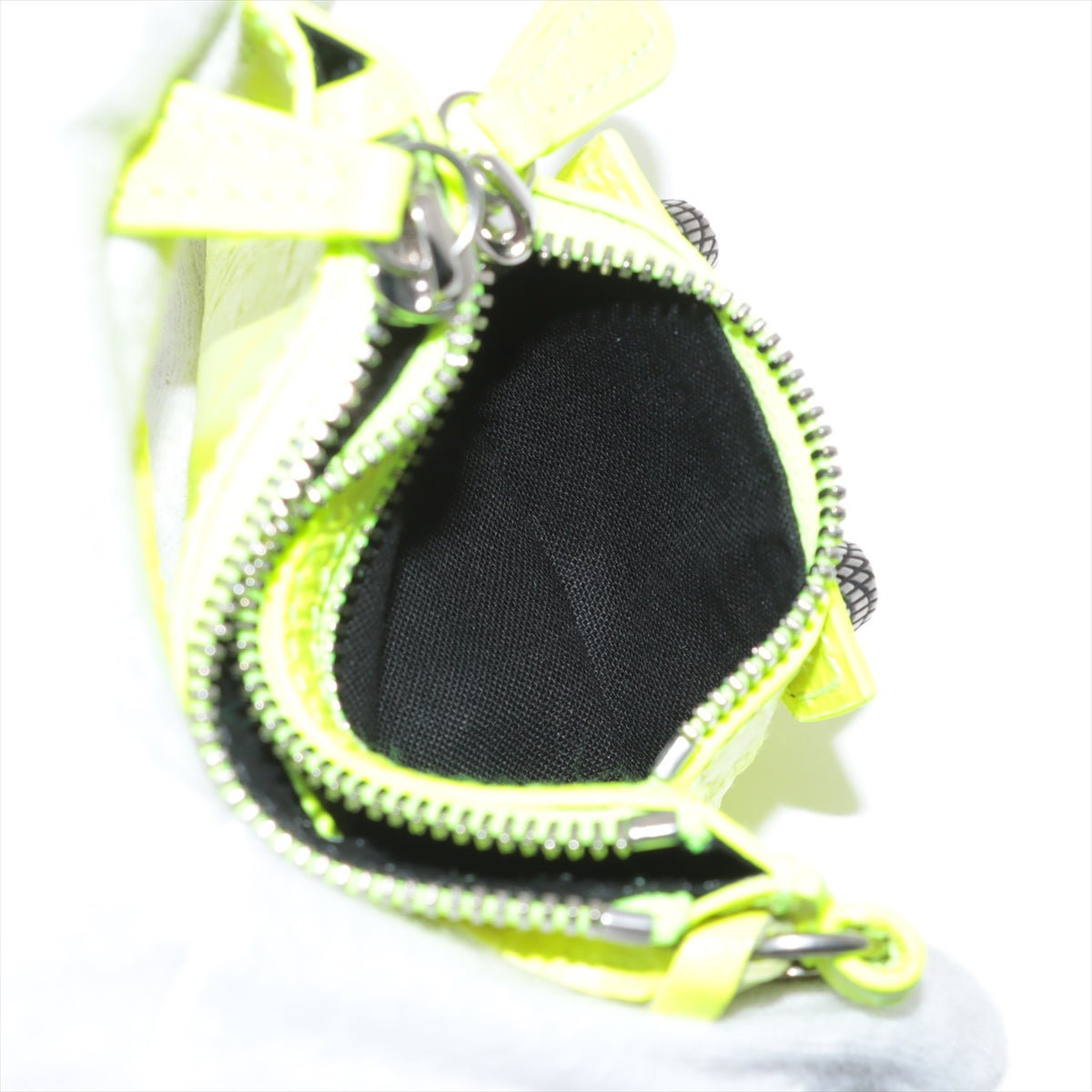 Second hand Balenciaga Le Cagole XS Arena Lambskin Leather 2-Ways Hobo Bag Fluo - Tabita Bags