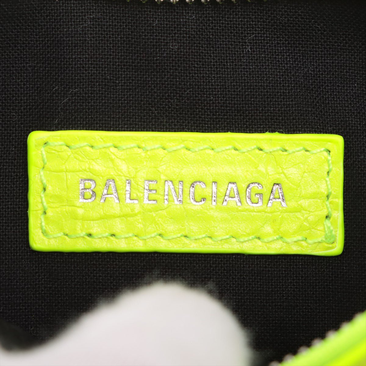 Second hand Balenciaga Le Cagole XS Arena Lambskin Leather 2-Ways Hobo Bag Fluo - Tabita Bags