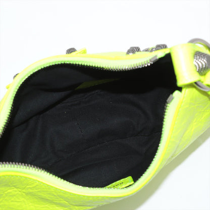 Second hand Balenciaga Le Cagole XS Arena Lambskin Leather 2-Ways Hobo Bag Fluo - Tabita Bags