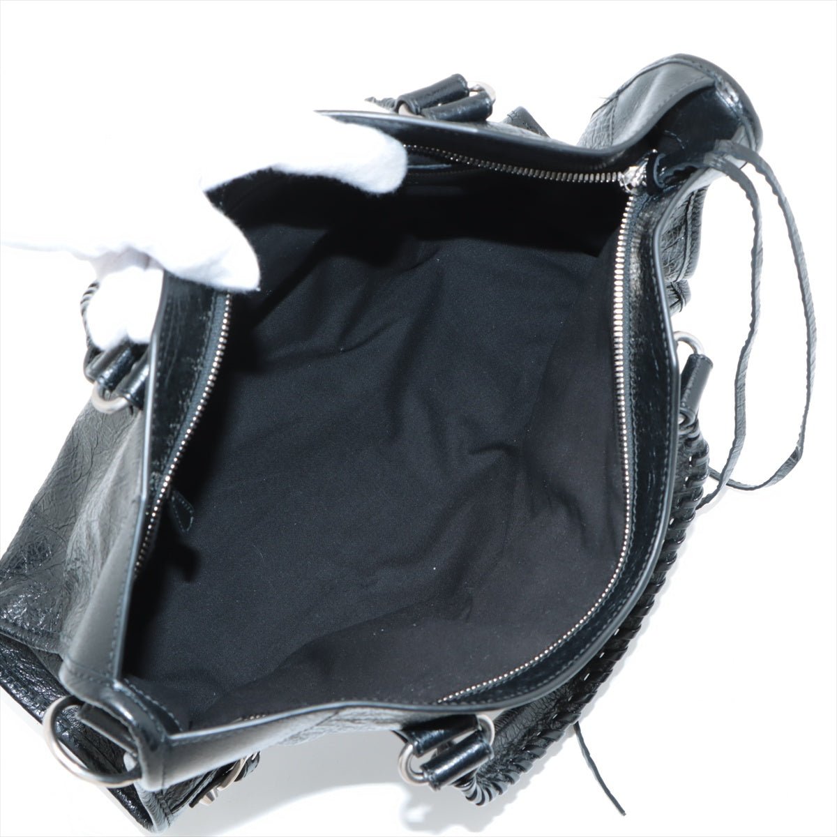 Second hand Balenciaga Le City Medium Leather 2 - Ways Shoulder Bag Black - Tabita Bags