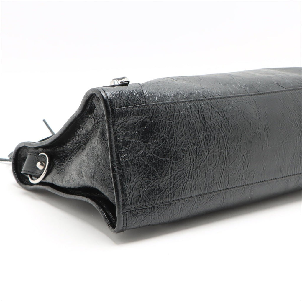 Second hand Balenciaga Le City Medium Leather 2 - Ways Shoulder Bag Black - Tabita Bags