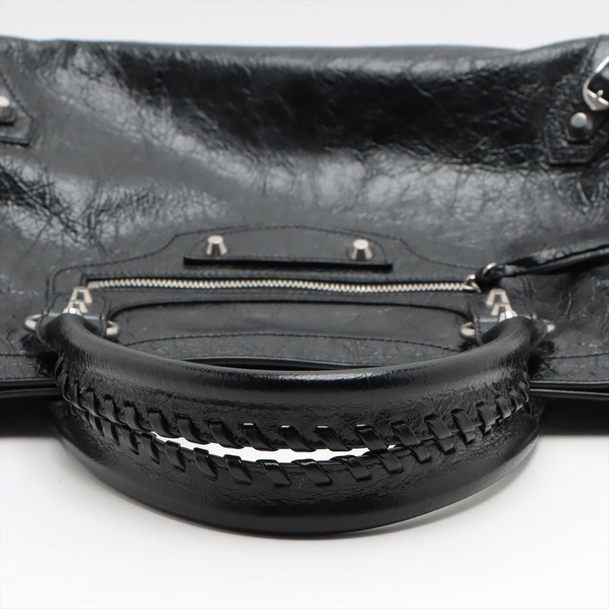 Second hand Balenciaga Le City Medium Leather 2 - Ways Shoulder Bag Black - Tabita Bags