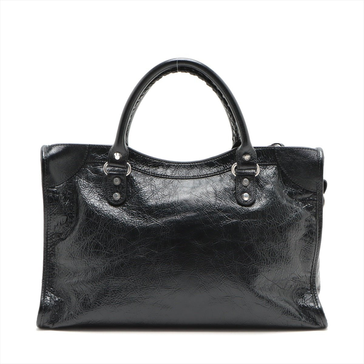 Second hand Balenciaga Le City Medium Leather 2 - Ways Shoulder Bag Black - Tabita Bags