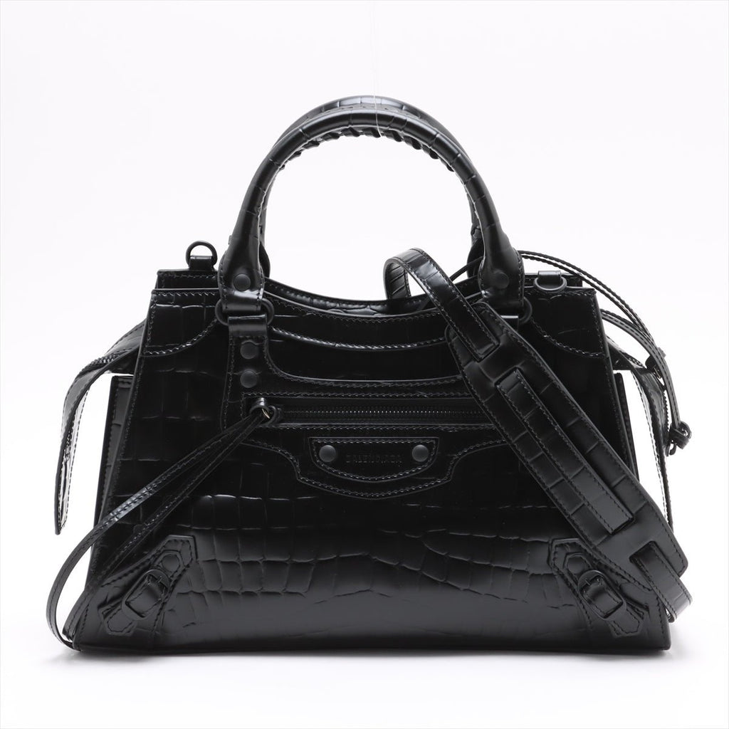 Second hand Balenciaga Neo Classic City Medium Leather Tote Handbag Black - Tabita Bags