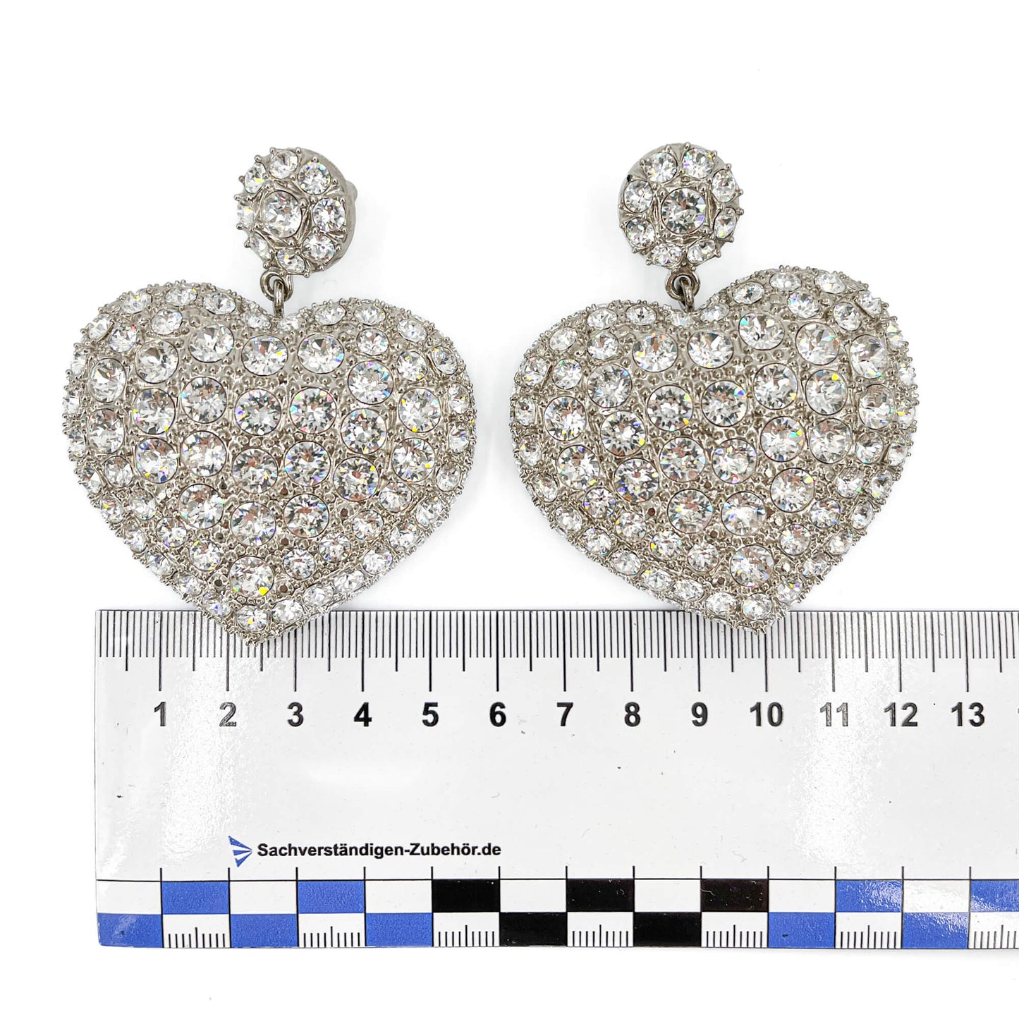 Second hand Balenciaga Pendant Earrings Metal Heart Silver - Tabita Bags