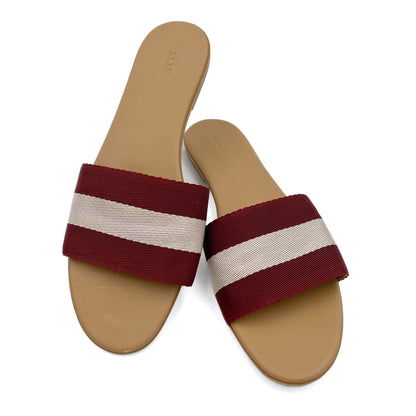 Second hand Bally Striped Textile fibres and leather Sandals 40 Bicolor - Tabita Bags