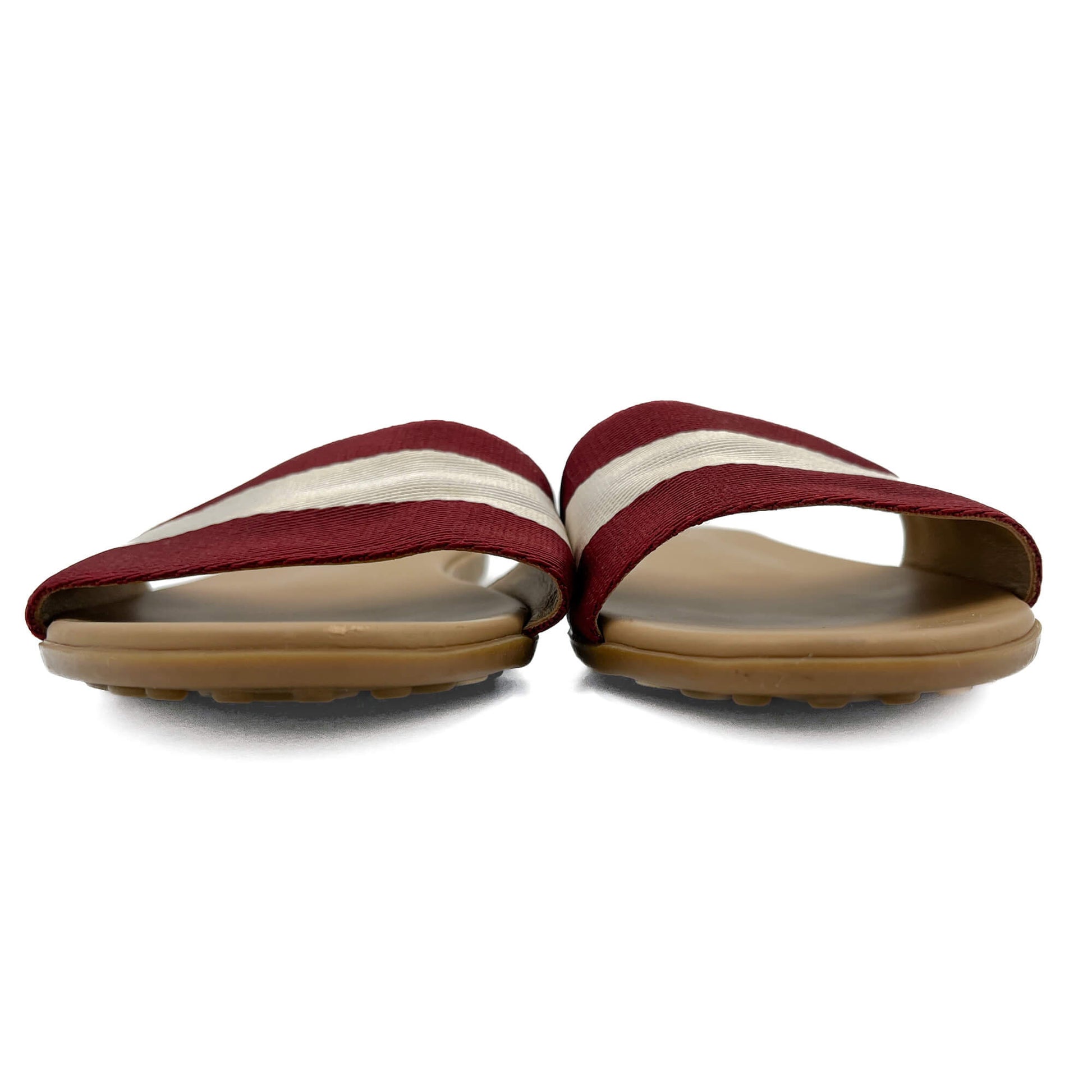 Second hand Bally Striped Textile fibres and leather Sandals 40 Bicolor - Tabita Bags