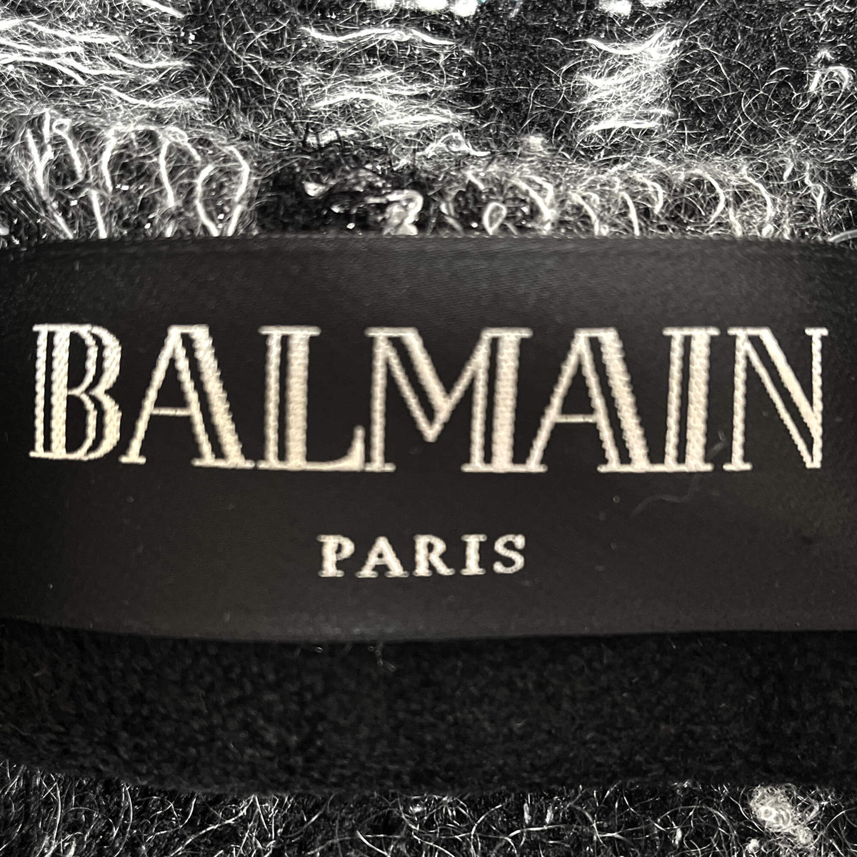 Second hand Balmain Double - breasted Checked Tweed & Viscose Blazer 38 Black & White - Tabita Bags