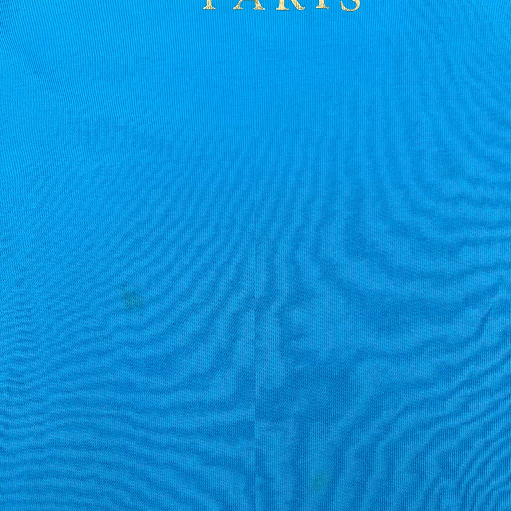 Second hand Balmain Tank Top Gold Lion - Buttons Cotton Tshirt Blue - Tabita Bags