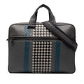 Second hand Bottega Veneta Business Trimmed Leather Intrecciato Handbag Grey - Tabita Bags