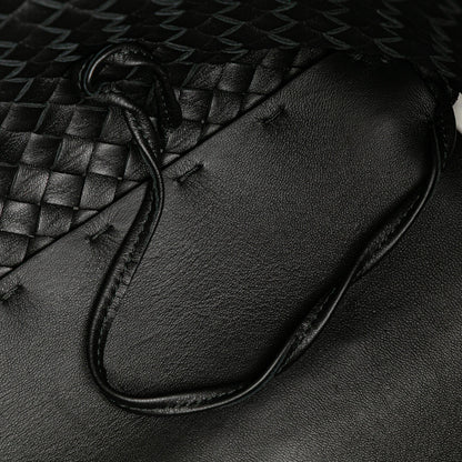 Second hand Bottega Veneta Cabat Medium Leather Intrecciato Tote Handbag Black - Tabita Bags