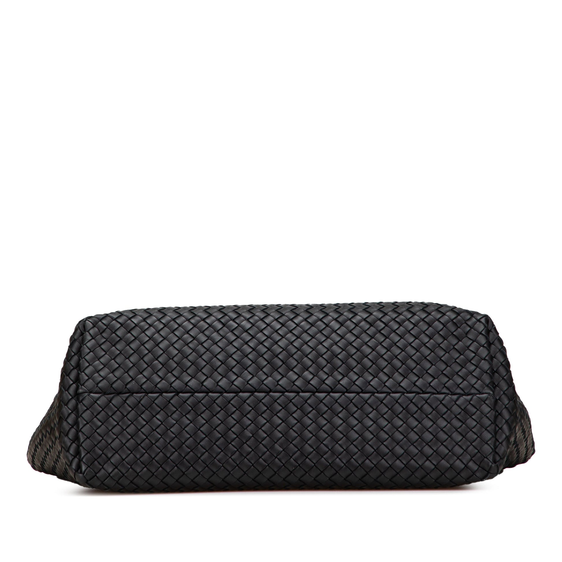 Second hand Bottega Veneta Cabat Medium Leather Intrecciato Tote Handbag Black - Tabita Bags