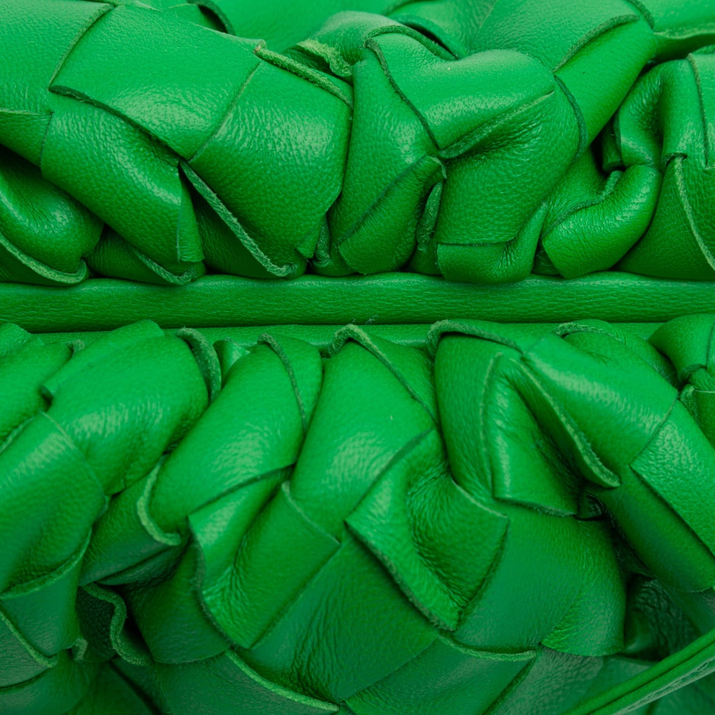 Second hand Bottega Veneta Clutch Nappa Leather Intrecciato Bag Green - Tabita Bags