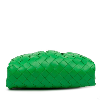 Second hand Bottega Veneta Clutch Nappa Leather Intrecciato Bag Green - Tabita Bags