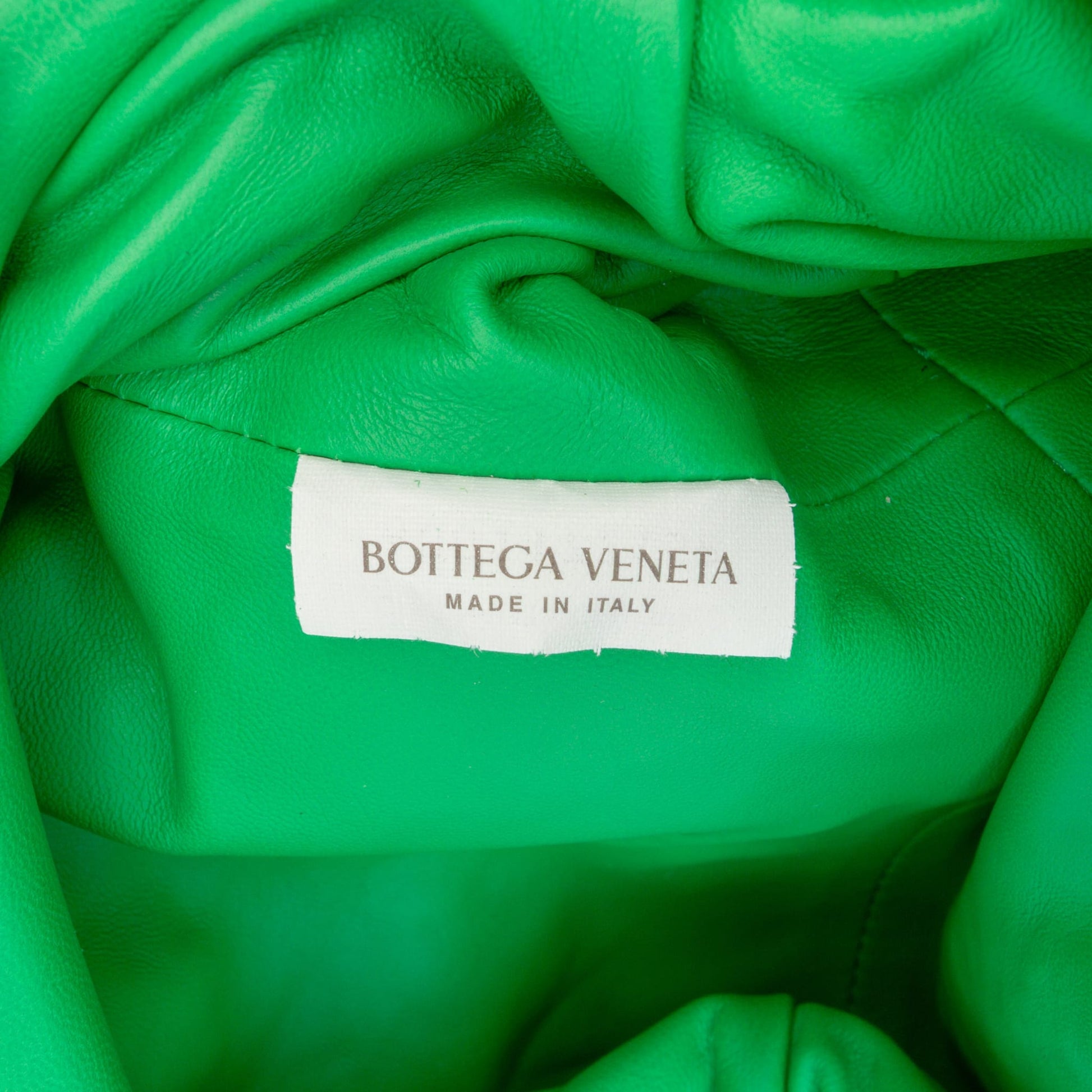 Second hand Bottega Veneta Clutch Nappa Leather Intrecciato Bag Green - Tabita Bags
