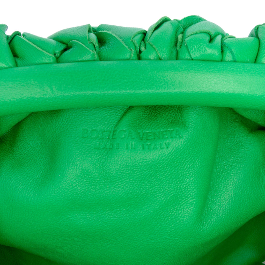 Second hand Bottega Veneta Clutch Nappa Leather Intrecciato Bag Green - Tabita Bags