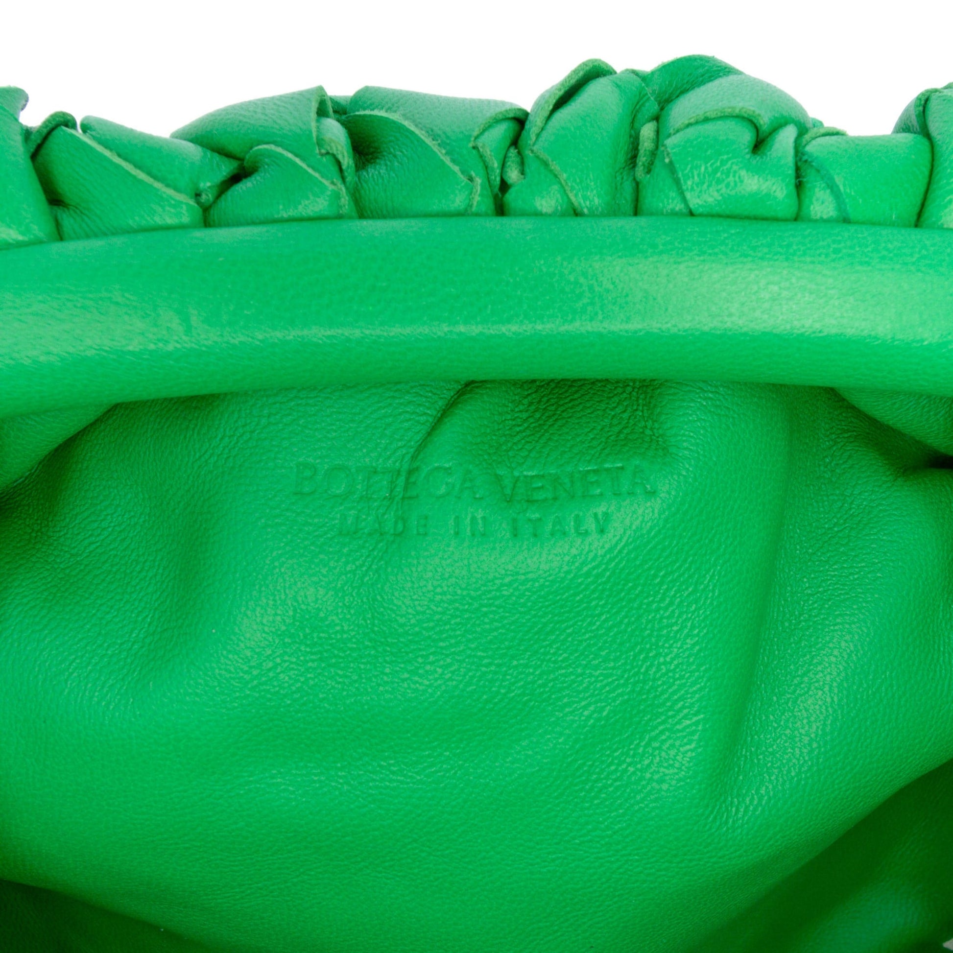Second hand Bottega Veneta Clutch Nappa Leather Intrecciato Bag Green - Tabita Bags