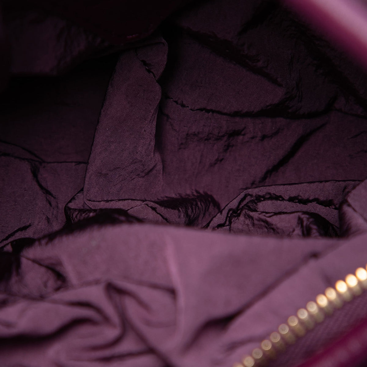 Second hand Bottega Veneta Double Knot Nappa Leather Tubular Hobo Handbag Purple - Tabita Bags