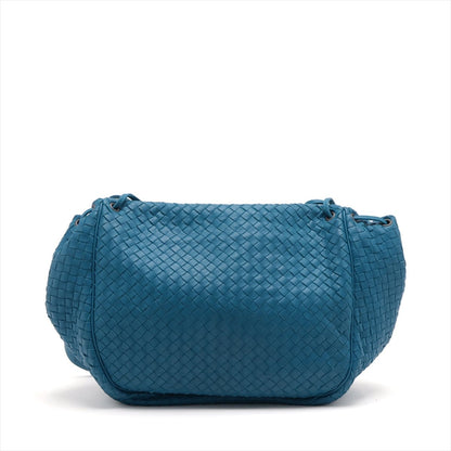 Second hand Bottega Veneta Flap Crossbody Braided Leather Blue - Tabita Bags