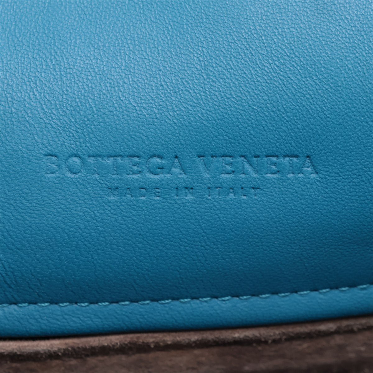 Second hand Bottega Veneta Flap Crossbody Braided Leather Blue - Tabita Bags