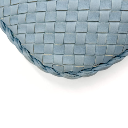 Second hand Bottega Veneta Hobo Shoulder Bag Intrecciato Leather 2-Ways Blue - Tabita Bags