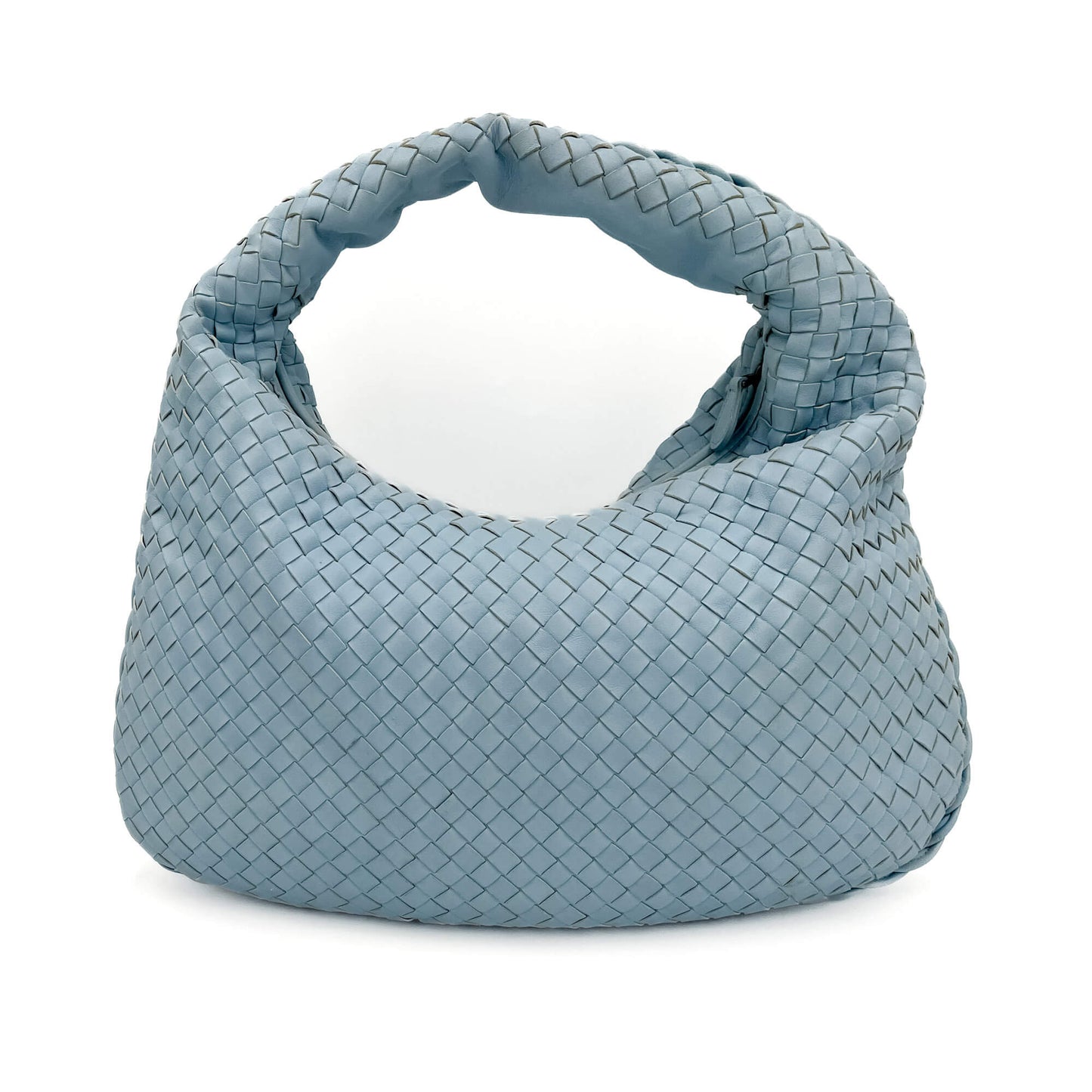 Second hand Bottega Veneta Hobo Shoulder Bag Intrecciato Leather 2-Ways Blue - Tabita Bags