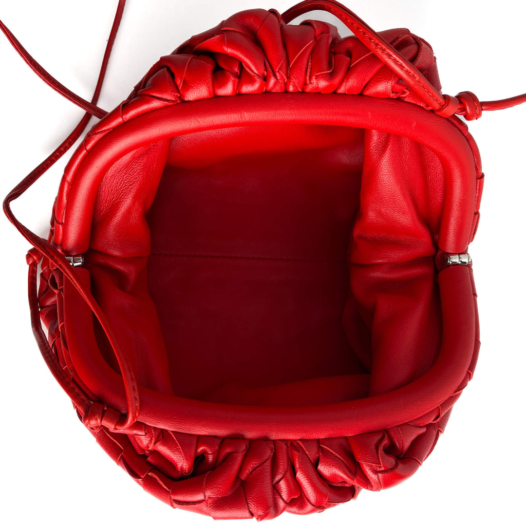 Second hand Bottega Veneta Intrecciato Nappa Leather 2 - Ways Clutch Red - Tabita Bags