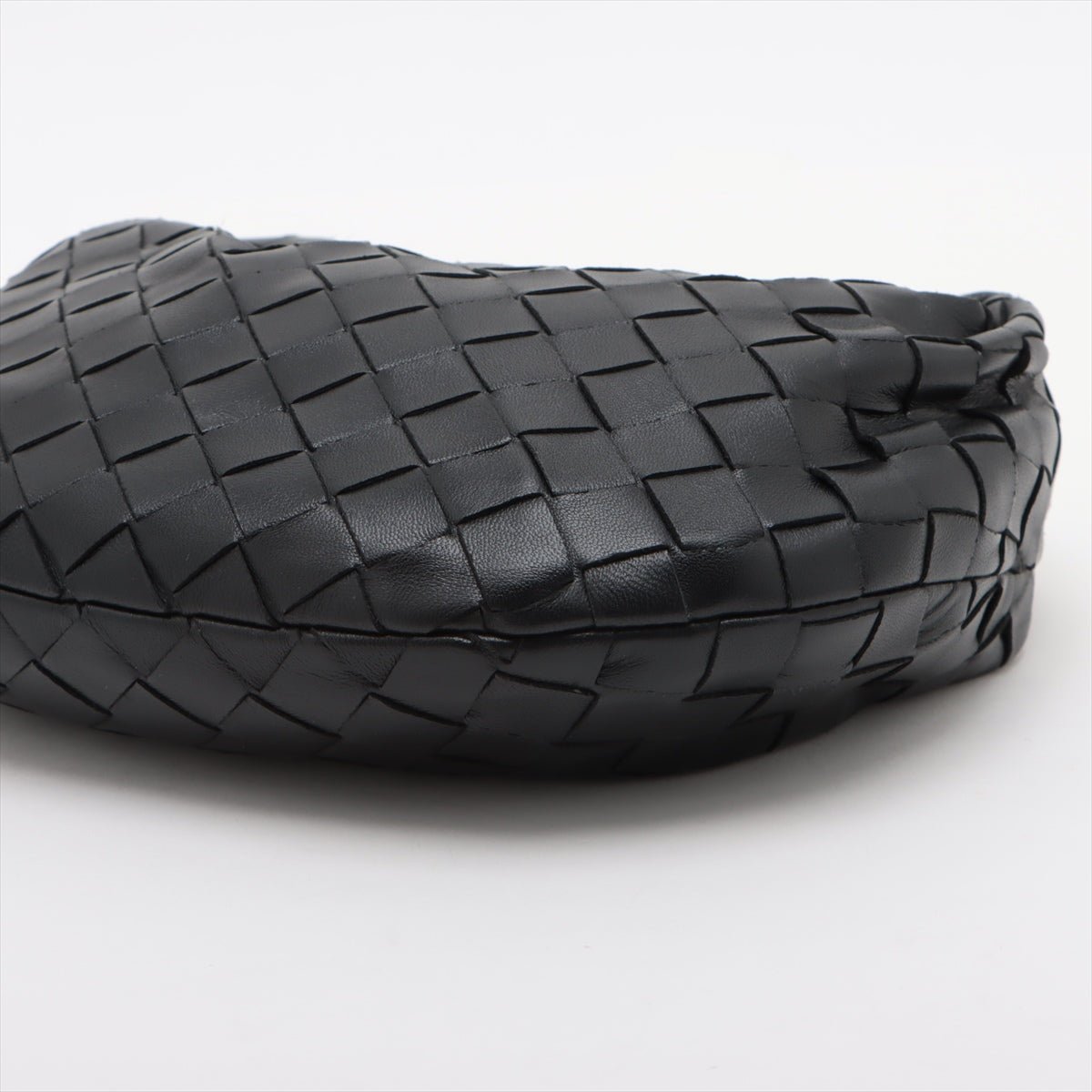 Second hand Bottega Veneta Jodie Mini Intrecciato Leather Hobo Handbag Black - Tabita Bags