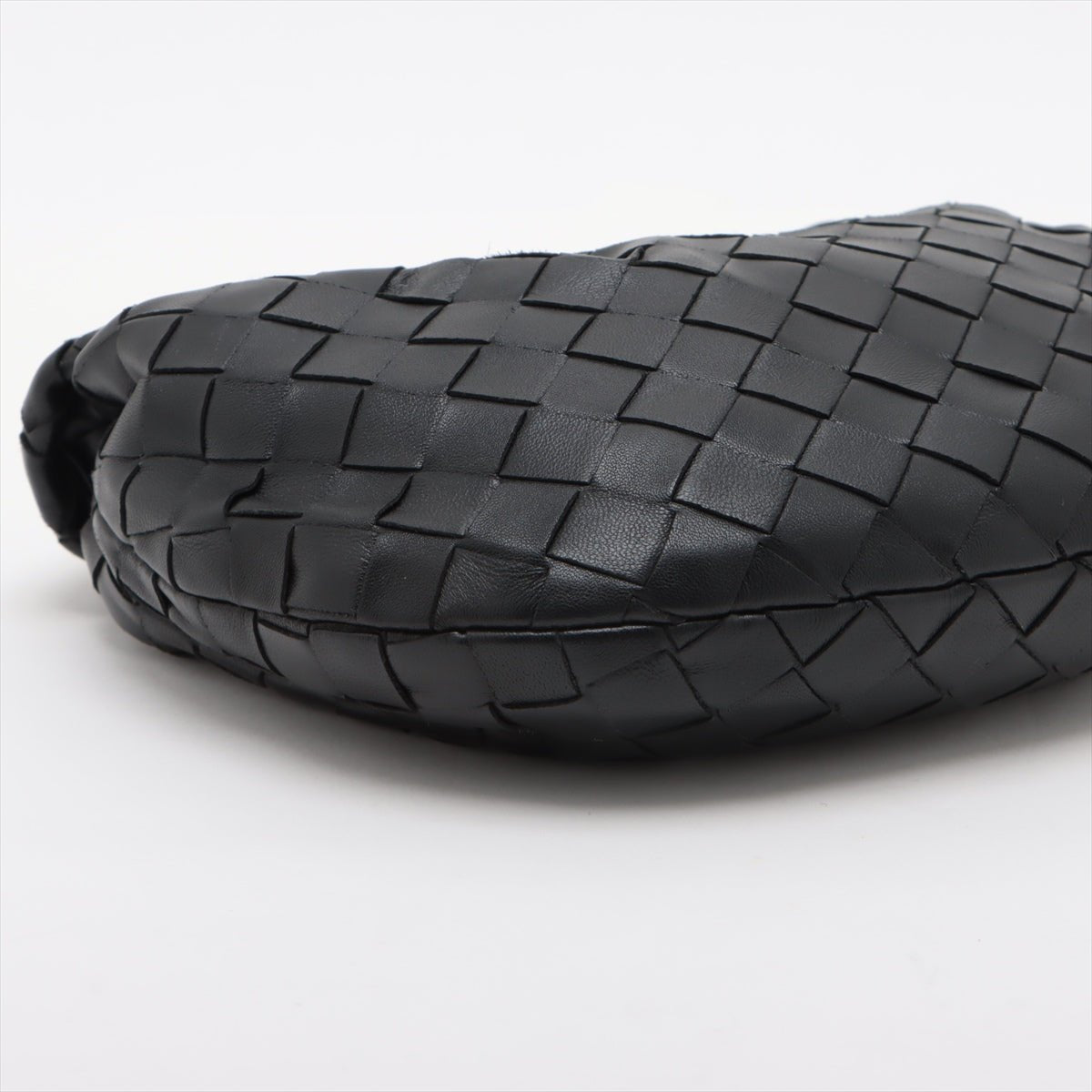 Second hand Bottega Veneta Jodie Mini Intrecciato Leather Hobo Handbag Black - Tabita Bags