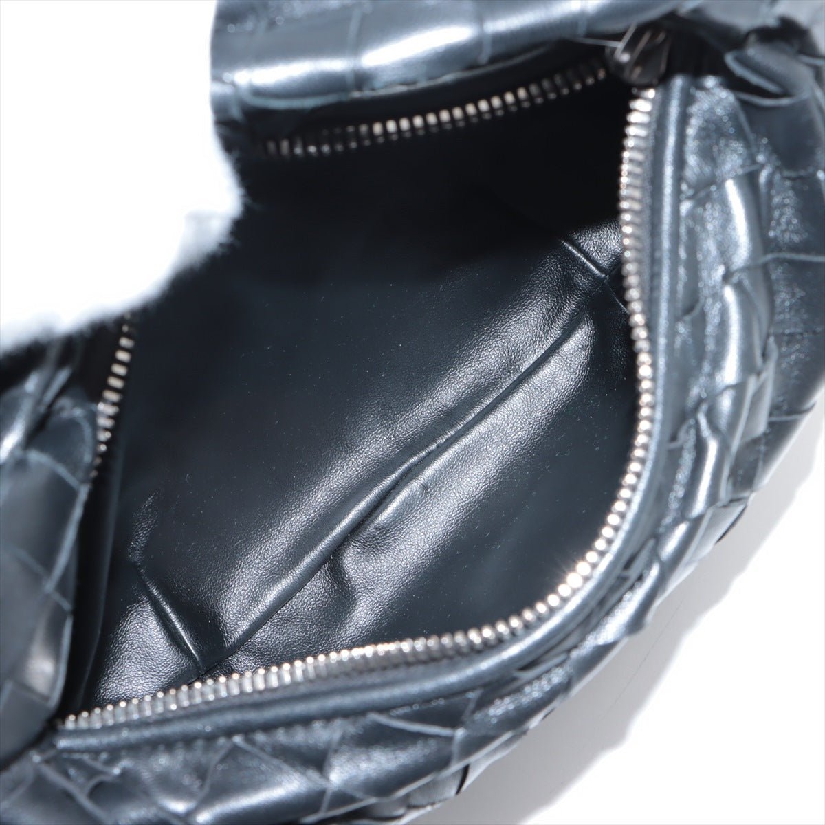 Second hand Bottega Veneta Jodie Mini Intrecciato Leather Hobo Handbag Black - Tabita Bags
